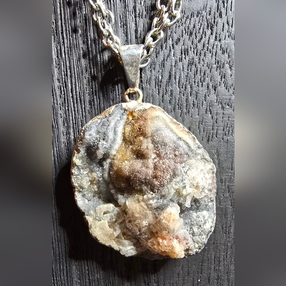 Raw Druzy Agate Pendant ONLY